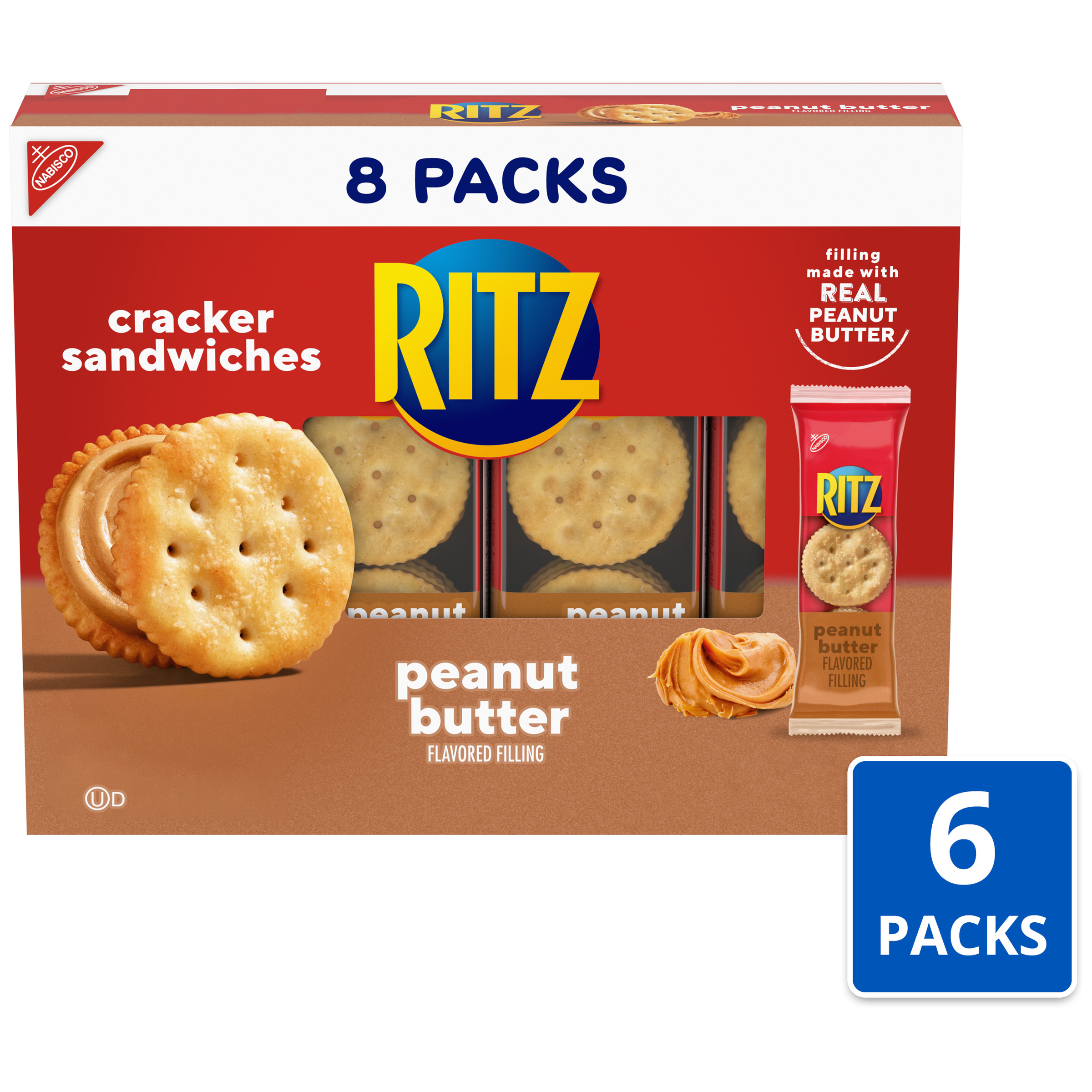 Peanut Butter Cracker Sandwiches 1.38 oz 8 ct 6 pack